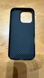 Custodia iphone 16 pro fibra carbonio