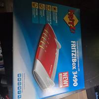 router fritz 3490 con scatolo e accessori