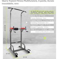 Sbarra Trazioni Fitness Multifunzione