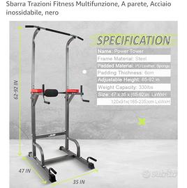 Sbarra Trazioni Fitness Multifunzione