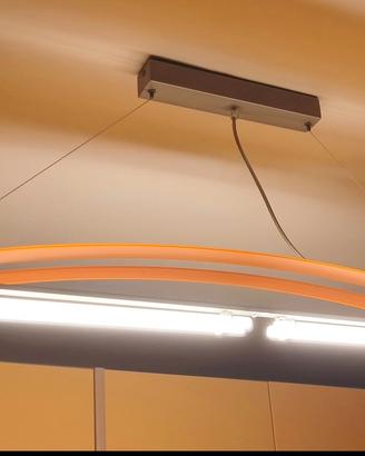 Lampadario a sospensione in Plexiglass & Alluminio