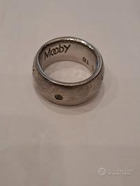 Anello Mooby  in acciao a fascia misura 18  