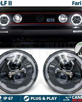 FARI Full LED Per VW GOLF MK2 Angel Eyes OMOLOGATI