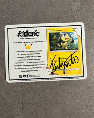 Pokémon autografata Helioptile da Federicstore