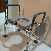 Wc alzawater per anziani disabili con telaio con v