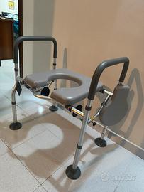 Wc alzawater per anziani disabili con telaio con v