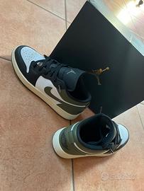 JORDAN 1 low verde oliva, bianco e nero EUR 38