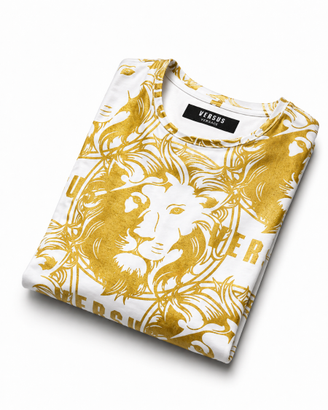 T-shirt Versus Versace Donna Oro Logo Leone IT 42