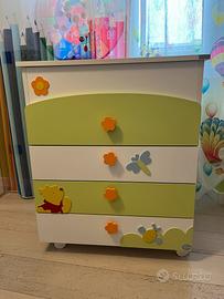 Cassettiera Winnie the Pooh Settimanale+Lampadario