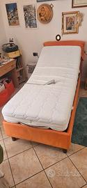 Letto singolo completo+materasso e rete elettrica