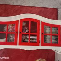 pensile mobile vetrinetta in legno 