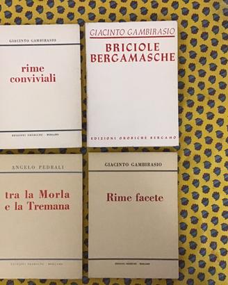 POESIE DIALETTO BERGAMASCO E ITALIANO - 4 LIBRI