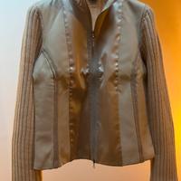 Brunello Cucinelli Cardigan cachemire/raso/pelle