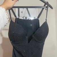 Body nero con glitter