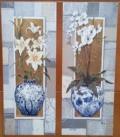 6 COPPIE stampe floreali a scelta 20x50