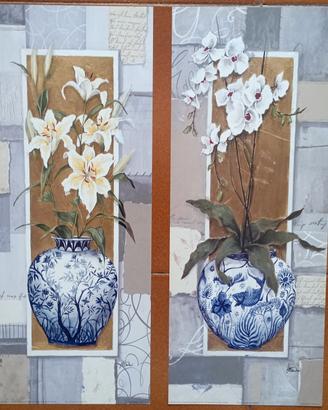 6 COPPIE stampe floreali a scelta 20x50