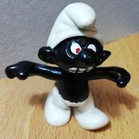 PUFFO NERO SCHTROUMPFS NOIR SMURF BLACK 1986 PEYO