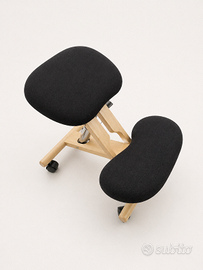 Sedia ergonomica inginocchiata posturale in legno