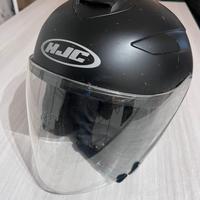 Casco moto HJC aperto con visiera sole integrata
