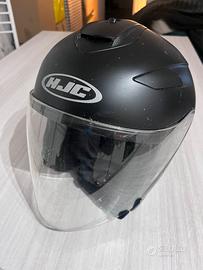 Casco moto HJC aperto con visiera sole integrata