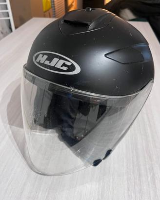 Casco moto HJC aperto con visiera sole integrata
