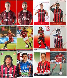 Cartoline ufficiali giocatori milan cm.10x15