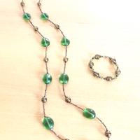 Parure in vetro di Bohemia e Swarovski 