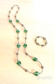 Parure in vetro di Bohemia e Swarovski 