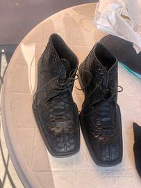 Scarpe polacchine taglia 42 in pelle nere