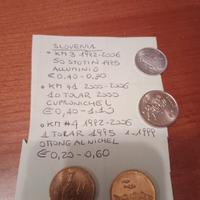 Lotto di monete della Slovenia.

- KM 3: 50 Stotin