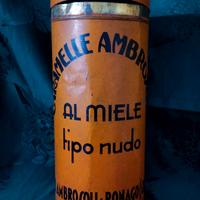 BARATTOLO PUBBLICITARIO IN LATTA CARAMELLE MIELE