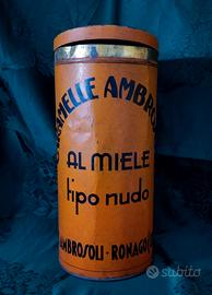 BARATTOLO PUBBLICITARIO IN LATTA CARAMELLE MIELE