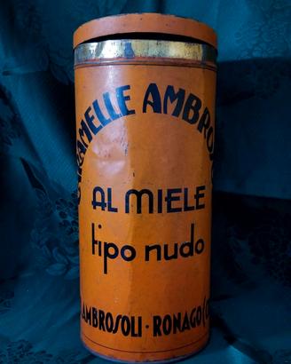 BARATTOLO PUBBLICITARIO IN LATTA CARAMELLE MIELE