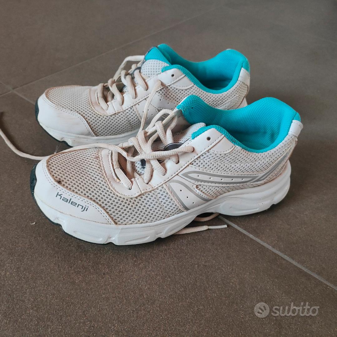 scarpe running Kalenji bianche e azzurre Abbigliamento e