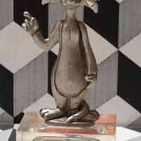 Gatto Silvestro Statuetta Peltro Vintage