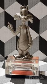 Gatto Silvestro Statuetta Peltro Vintage