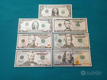 BANCONOTE DOLLARI LAMINA ARGENTO COLORATE