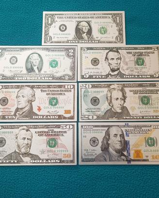 BANCONOTE DOLLARI LAMINA ARGENTO COLORATE