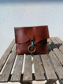 Borsa in pelle unisex fatta a mano