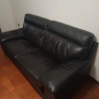 Divano 3 posti in pelle 