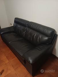 Divano 3 posti in pelle 