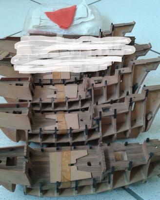 GALEONE VENETO n.3 strutture scafo fatto a mano