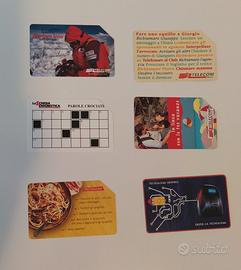 Lotto 6 schede telefoniche Telecom Sip