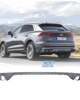 DIFFUSORE AUDI Q8 18-23 LOOK SQ8 TERMINALI DI SCAR