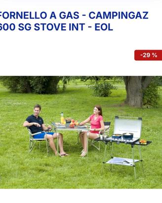 Campeggio Tenda + fornello + mobiletto cucina