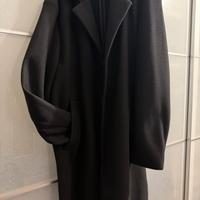 Cappotto misto lana monopetto nero H&M
