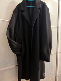 Cappotto misto lana monopetto nero H&M