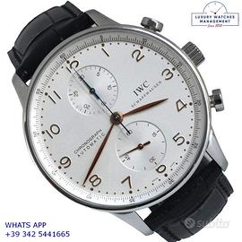 IWC Portuguese IW3714 Chronograph silver Full Set