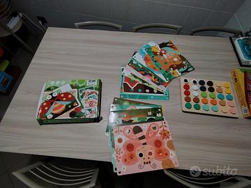 mosaico chiodini in legno gioco per bambini 