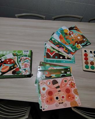 mosaico chiodini in legno gioco per bambini 
